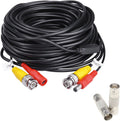 150 Feet Pre-Made Siamese BNC Video and Power Cable with Two Female Connectors (White) Pack of 2 L533