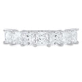 2.03 ct Princess Cut Natural Diamond VS1-VS2 J-K 18K White Gold Eternity Ring X460