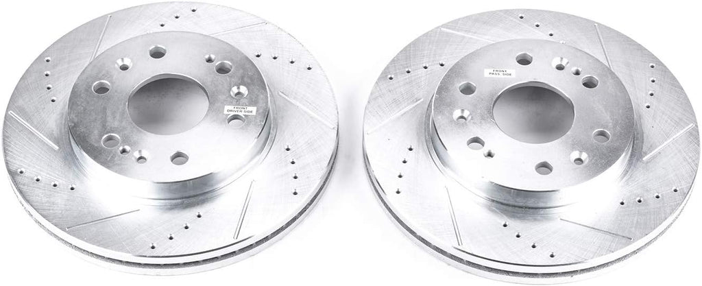 Front Evolution Drilled & Slotted Rotor Pair I4070