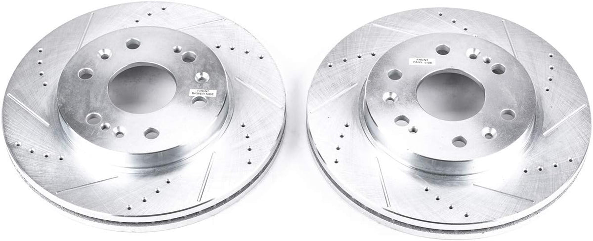Front Evolution Drilled & Slotted Rotor Pair I4070