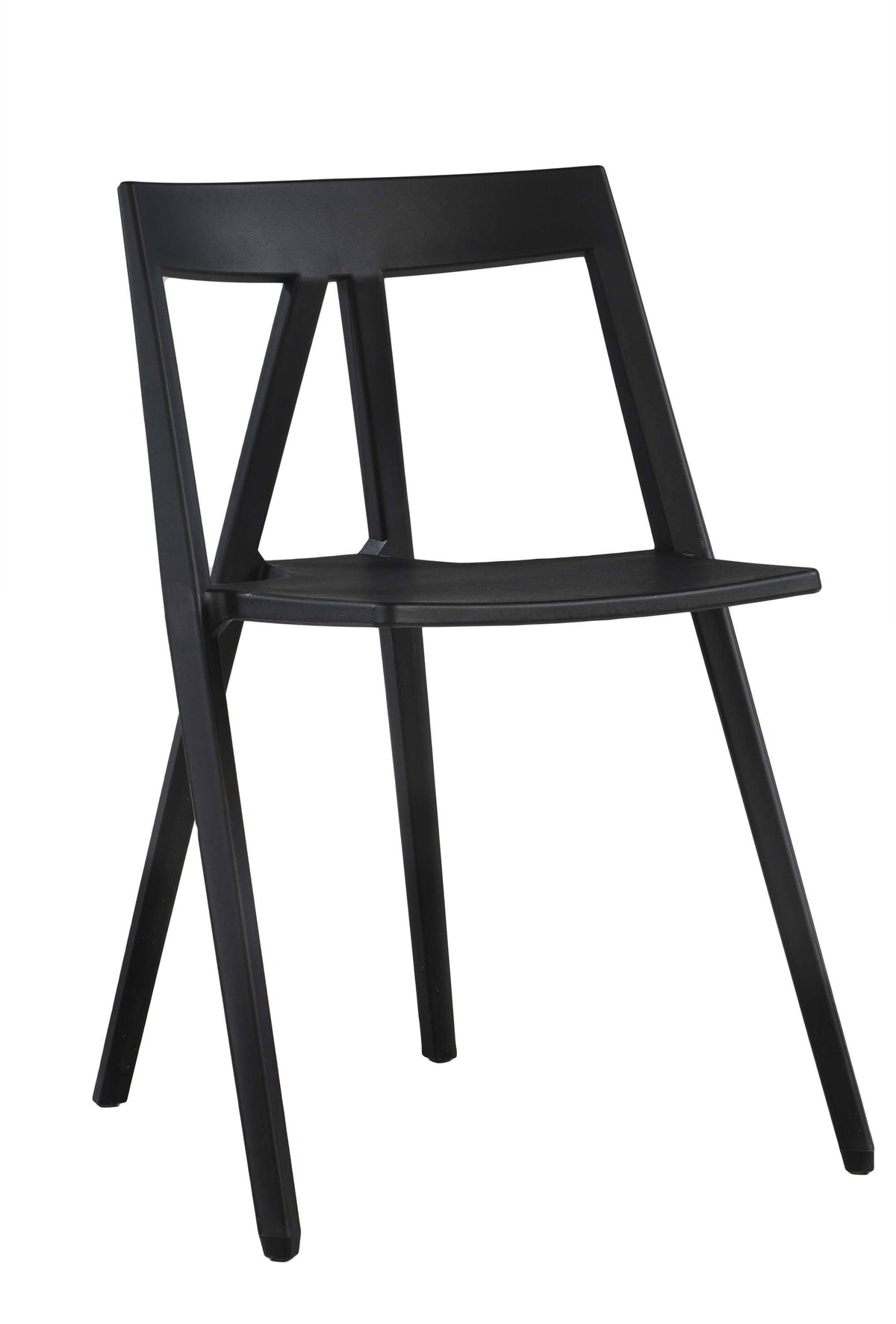 Black Polypropylene Stackable Dining Chair C25487