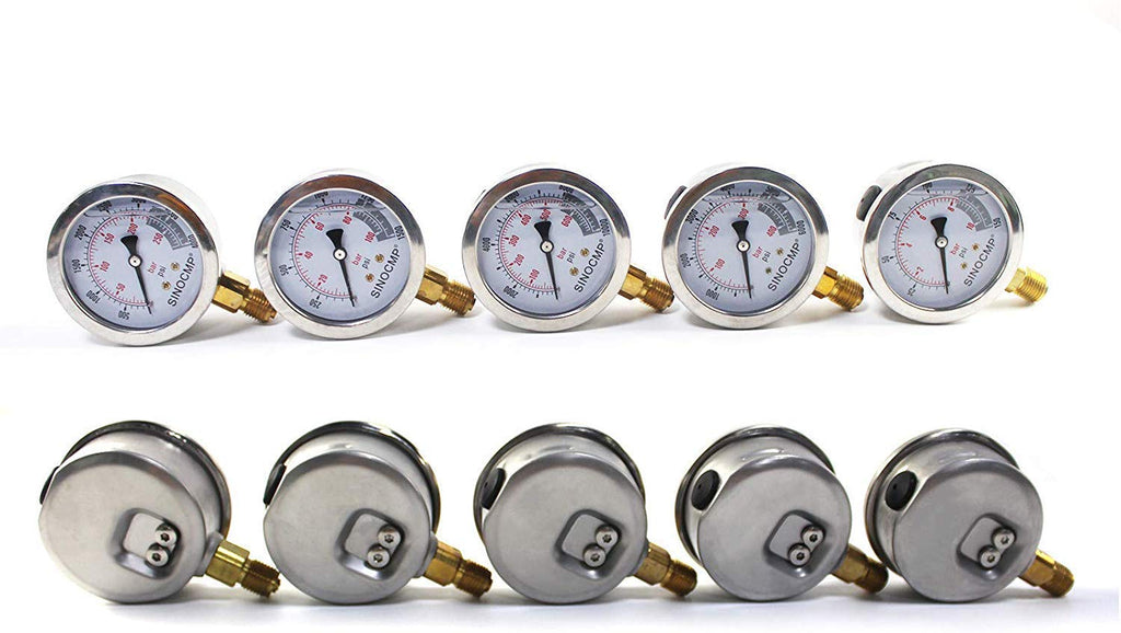 Hydraulic Pressure Test Kit with 5 Gauges, 5 Test Hoses, 13 Couplings and 14 Tee Connectors A33018