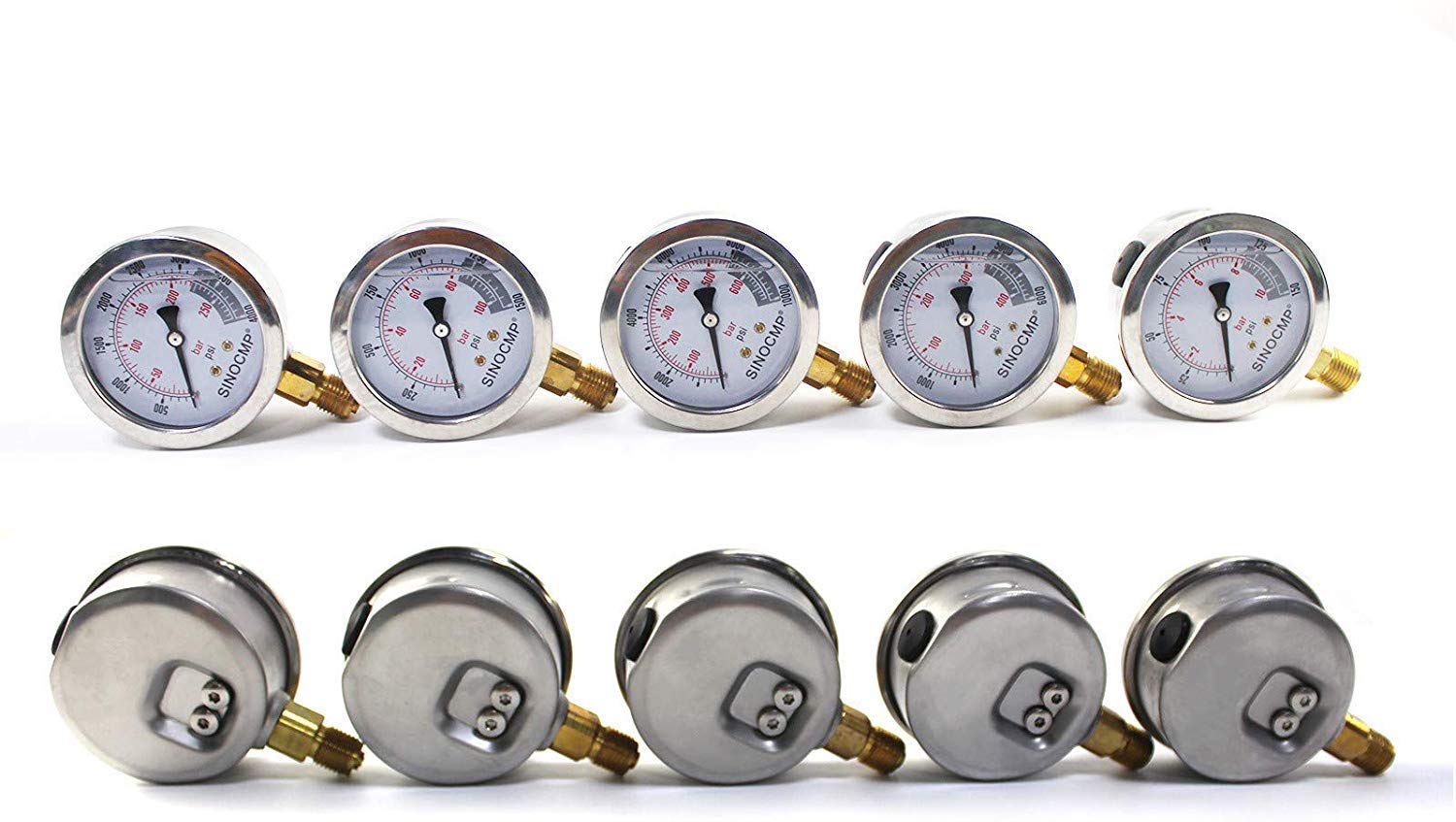 Hydraulic Pressure Test Kit with 5 Gauges, 5 Test Hoses, 13 Couplings and 14 Tee Connectors A33018