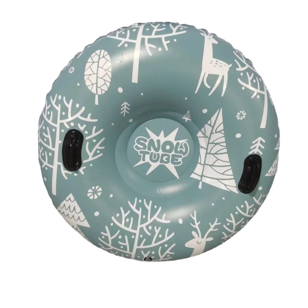 Inflatable Ski Rings with Handle Sled Board Winter Outdoor Toys O136