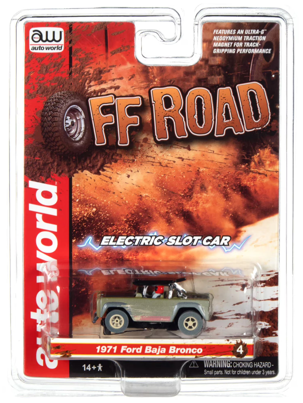 1971 Ford Baja Bronco Green HO Scale Slot Car S16733