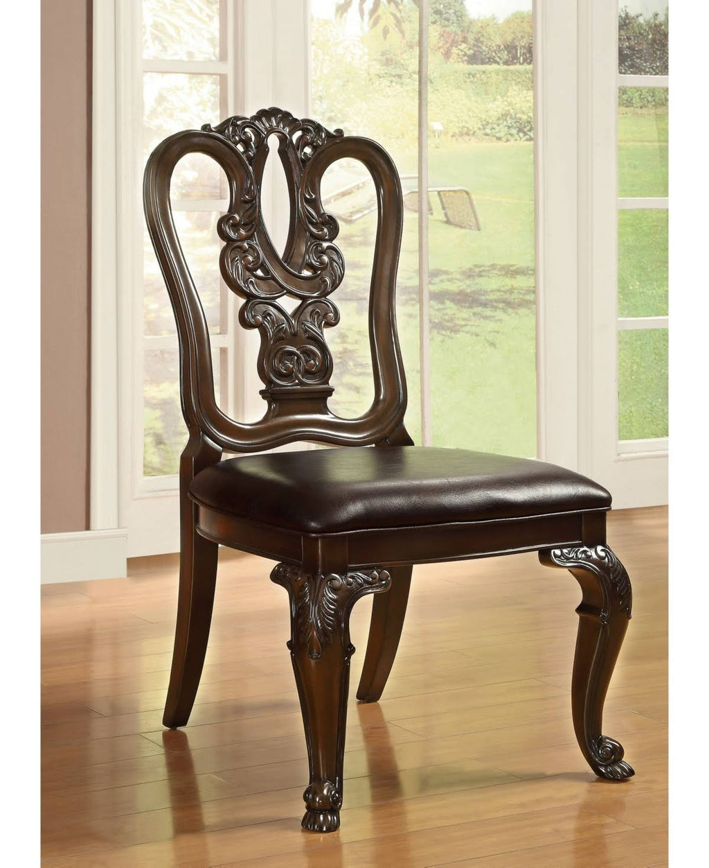 Carved Dining Chair (Set of 2) - Brown D84629