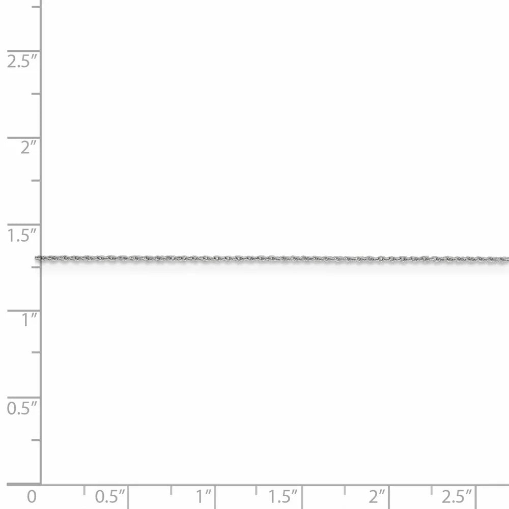 14kt White Gold 18 inch Loose Rope Chain S7007