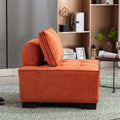 Modern Fabric Armless Modular Sofa Ottoman Orange R457
