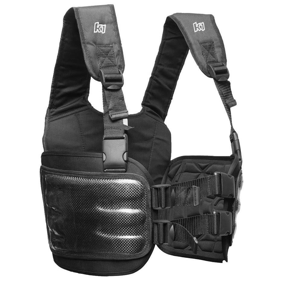 Karting Carbon Fiber Racing Rib Vest Black - 3XS J63119