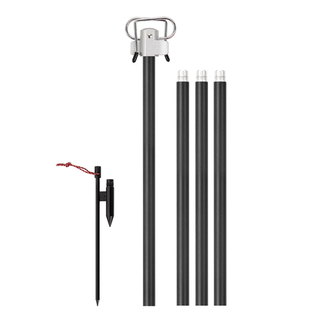 Portable Camping Folding Lamp Pole Lightweight Collapsible Aluminum Lantern Stand Light Hanger Holder Stick M364