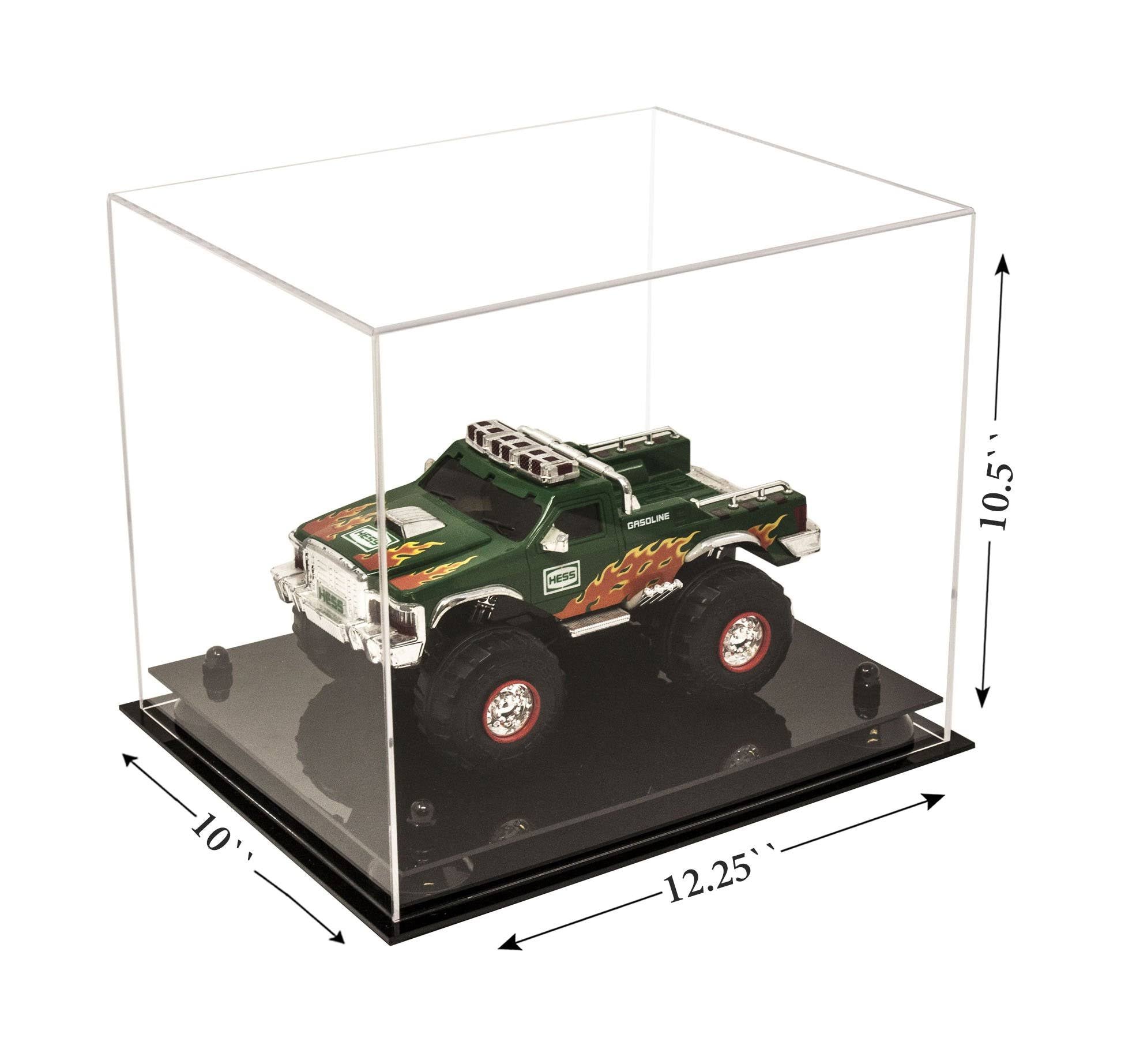 Clear Acrylic Display Case with Black Risers O666