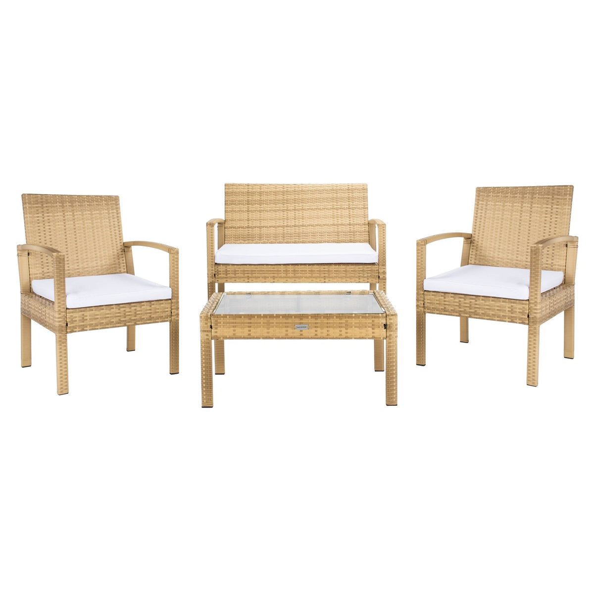 4 Piece Grey Brown White Patio Set P2846