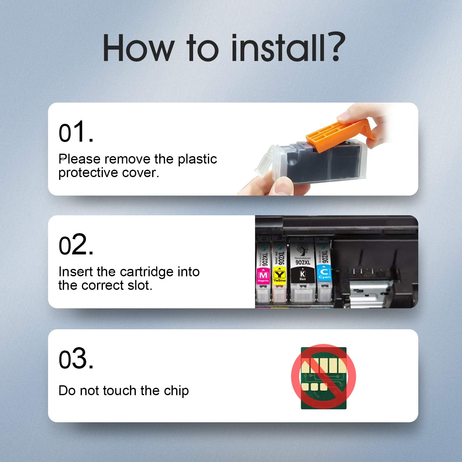 Compatible Ink Cartridge for HP OfficeJet Pro Printer (8 Pack) F878747