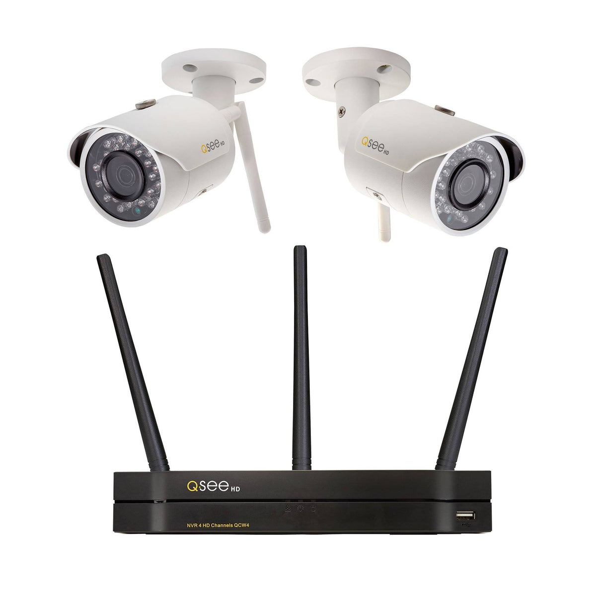 4 Channel Wi-Fi NVR with 2 3MP Bullet Cameras, 1TB Hdd E4310