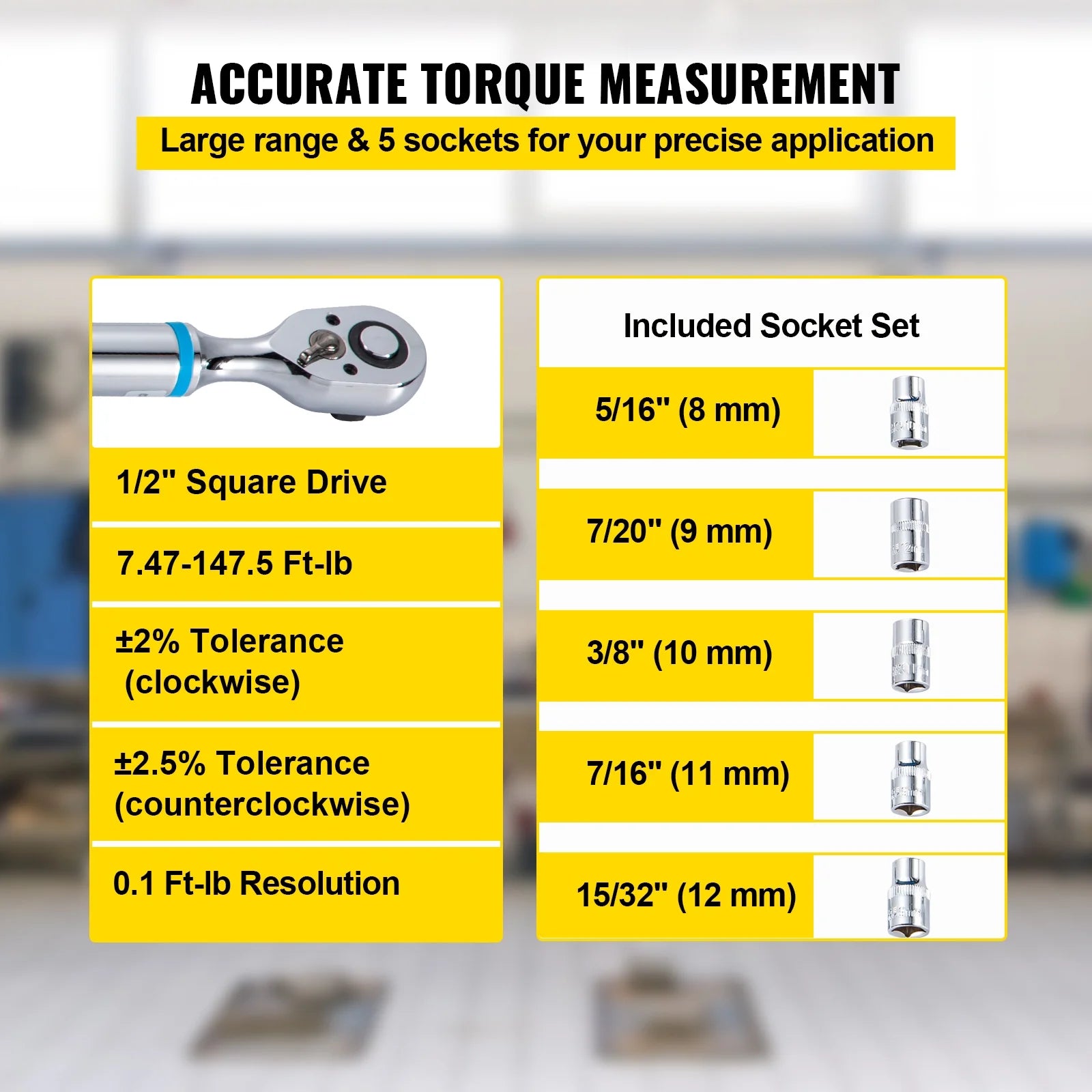 1/2" Drive Digital Torque Wrench with LED Display and Case S38129
