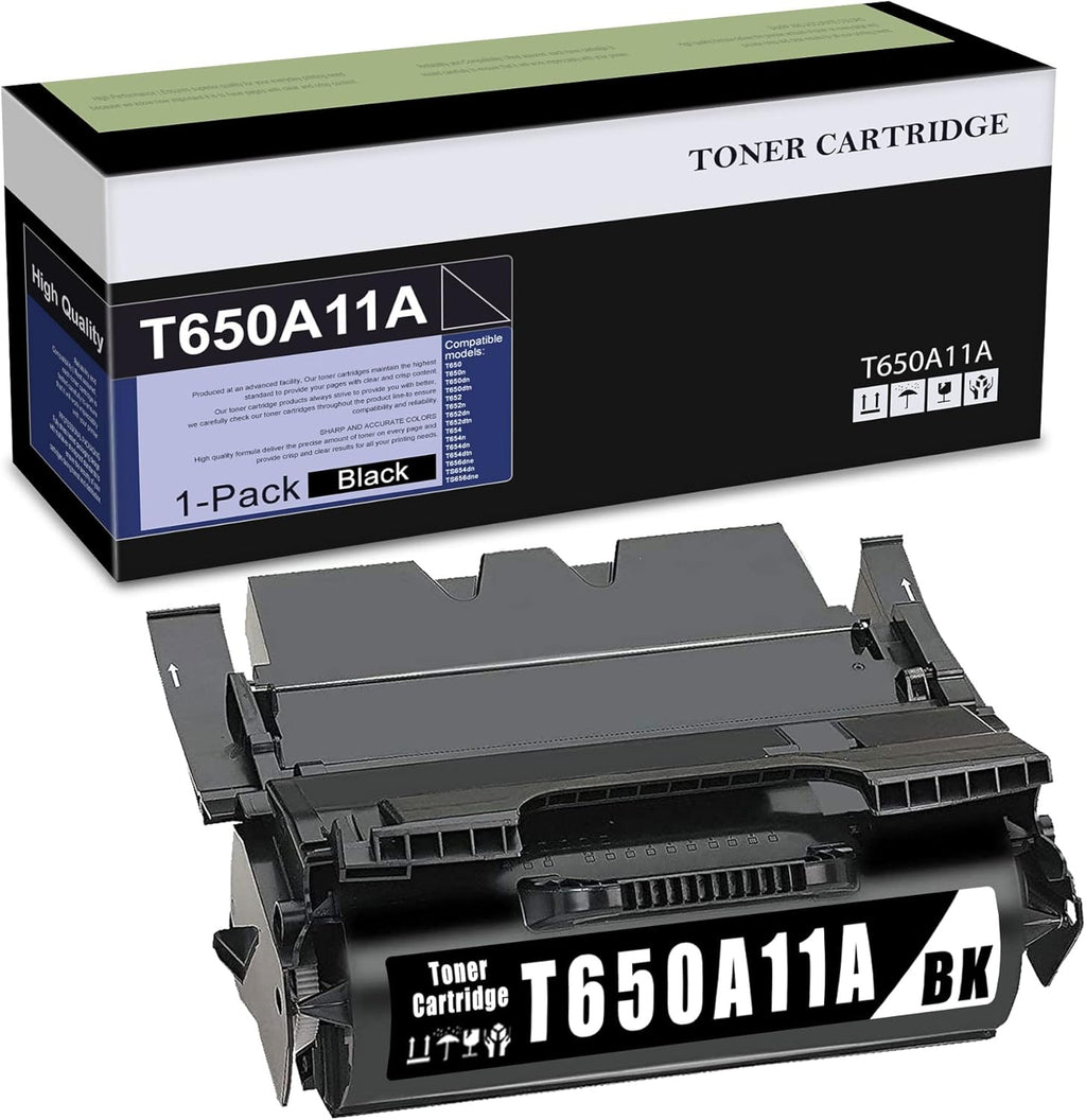 1 Pack Compatible Toner Cartridge for Lexmark T650 T652 T654 T656 TS654 TS656 Printer F985261