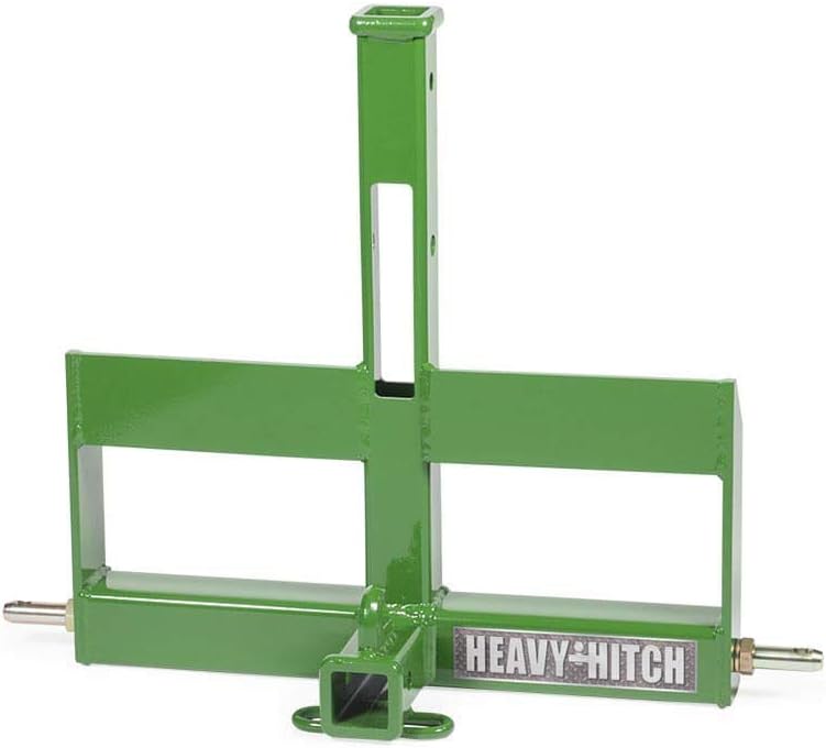 Dual Receiver Hitch and Suitcase Weight Bracket for 3 Point Hitch (Black) M4964