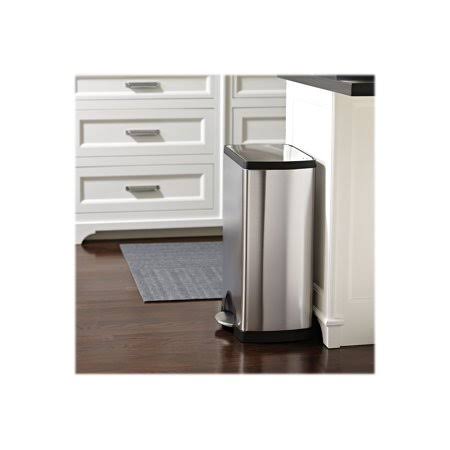 Rectangular Step Trash Can, Stainless Steel, 38 L / 10 Gal Q354083