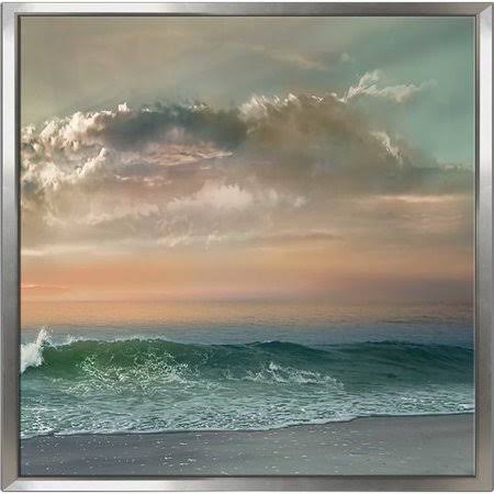 Blue Acrylic Painting Print on Canvas M7609