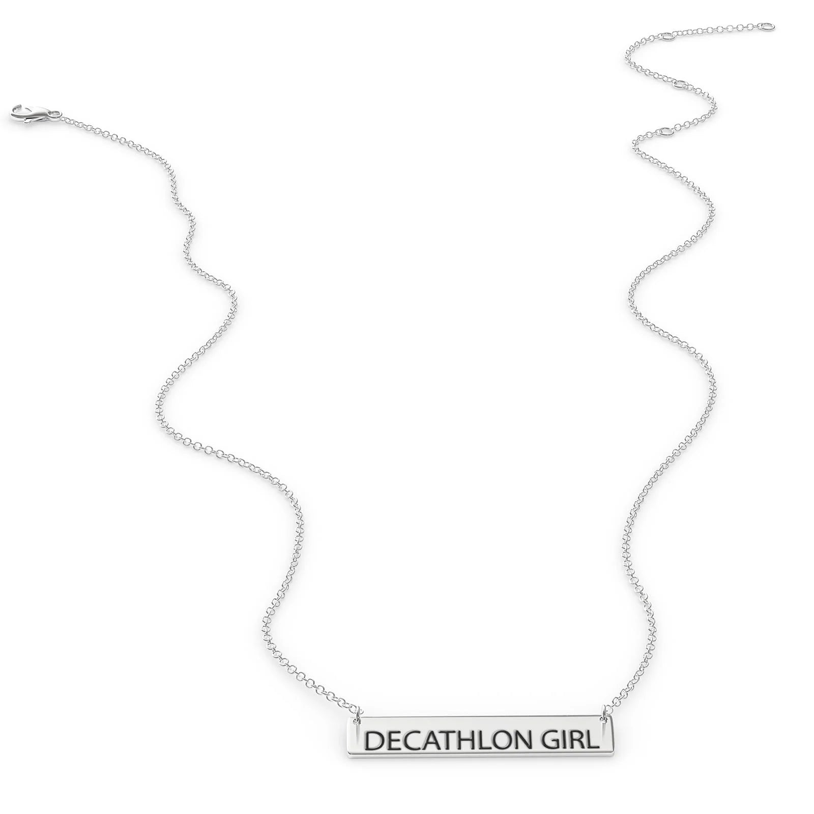 Sterling Silver Bar Pendant Necklace T6115