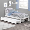 White Pine Wood Trundle Bed D99531