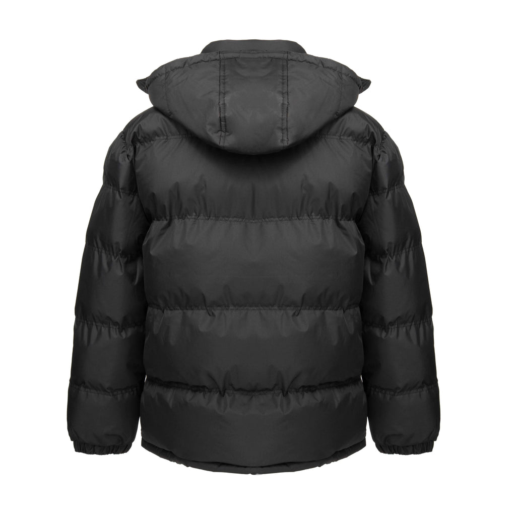 Black Removable Hood Puffer Coat Jacket V726369