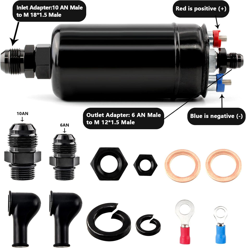 300LPH External Fuel Pump 12V 145psi Pack of 2 T84037