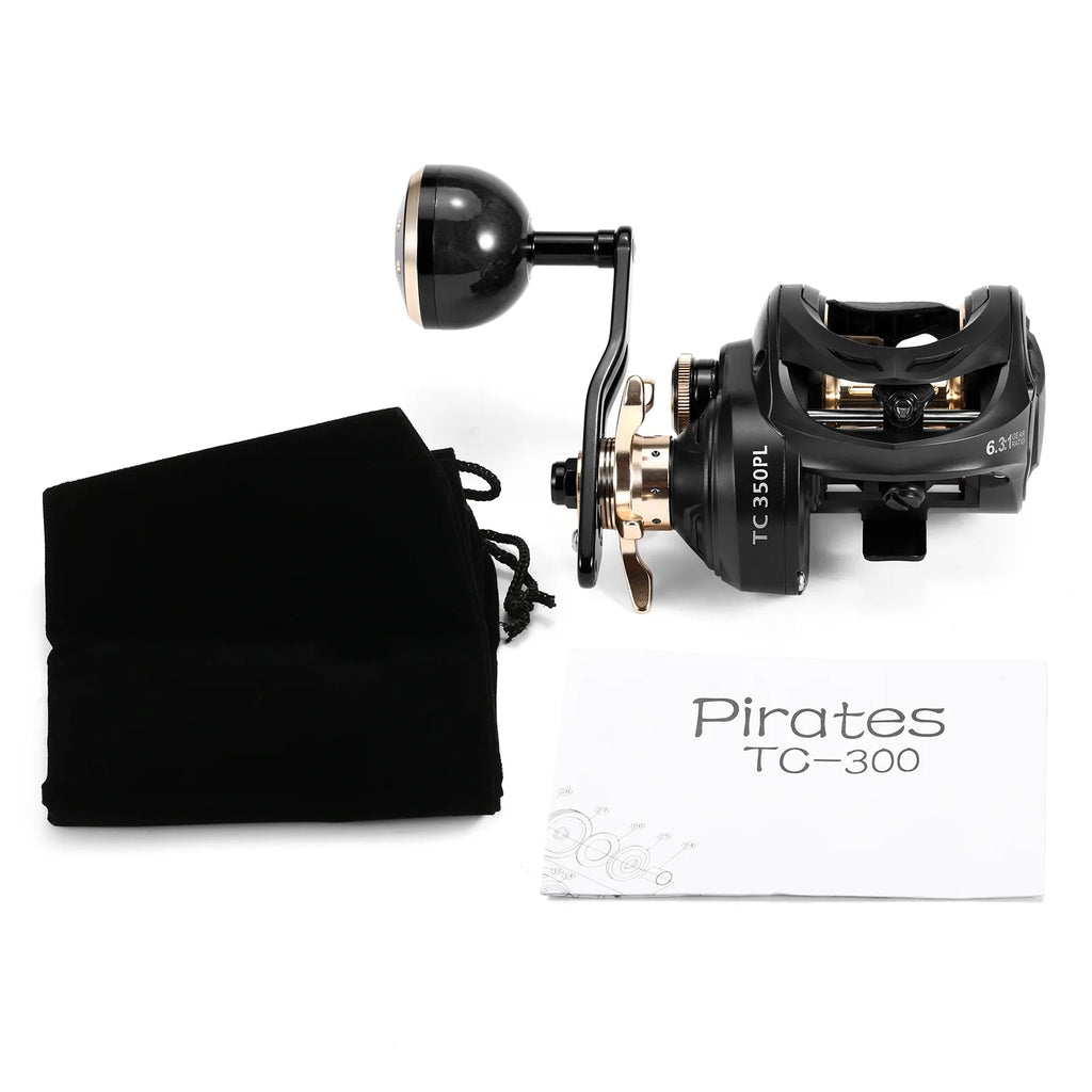 Carbon Fiber Baitcasting Reel 9+1BB Fishing Reel 6.3:1 Gear Ratio F3327