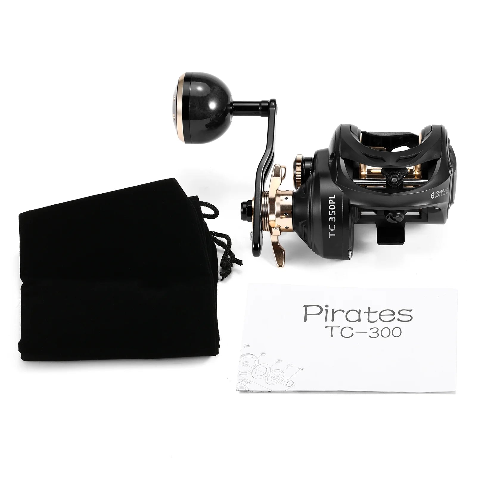 Carbon Fiber Baitcasting Reel 9+1BB Fishing Reel 6.3:1 Gear Ratio F3327