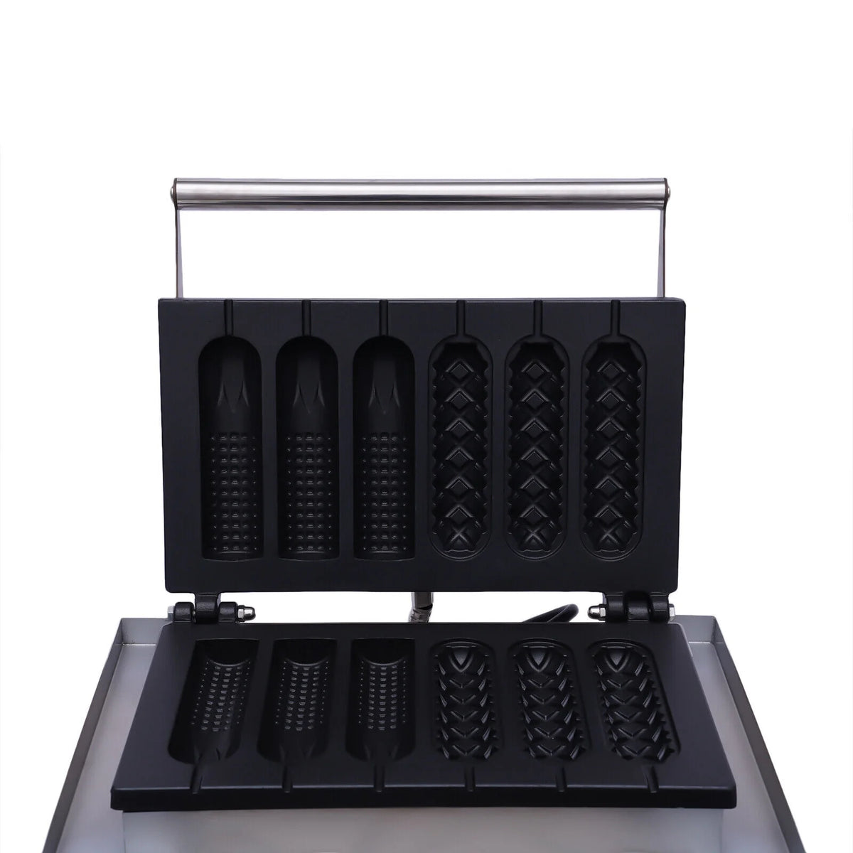 110V 6PCS Commercial Nonstick Electric Waffle Maker Machine 1500W E2258