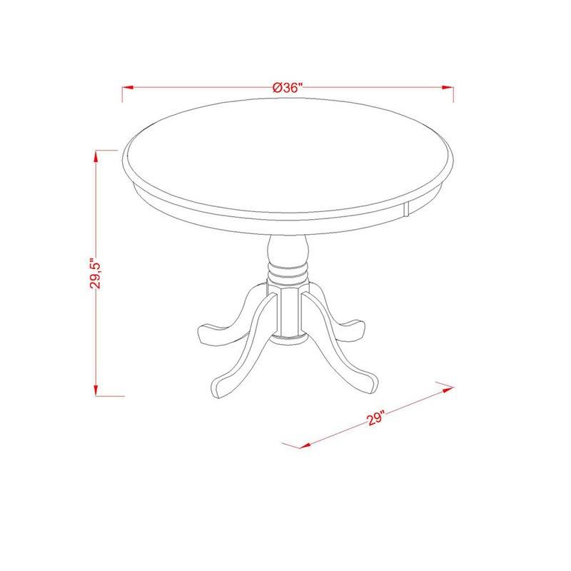 3PC Round Table and 2 Panel Back Chairs K157
