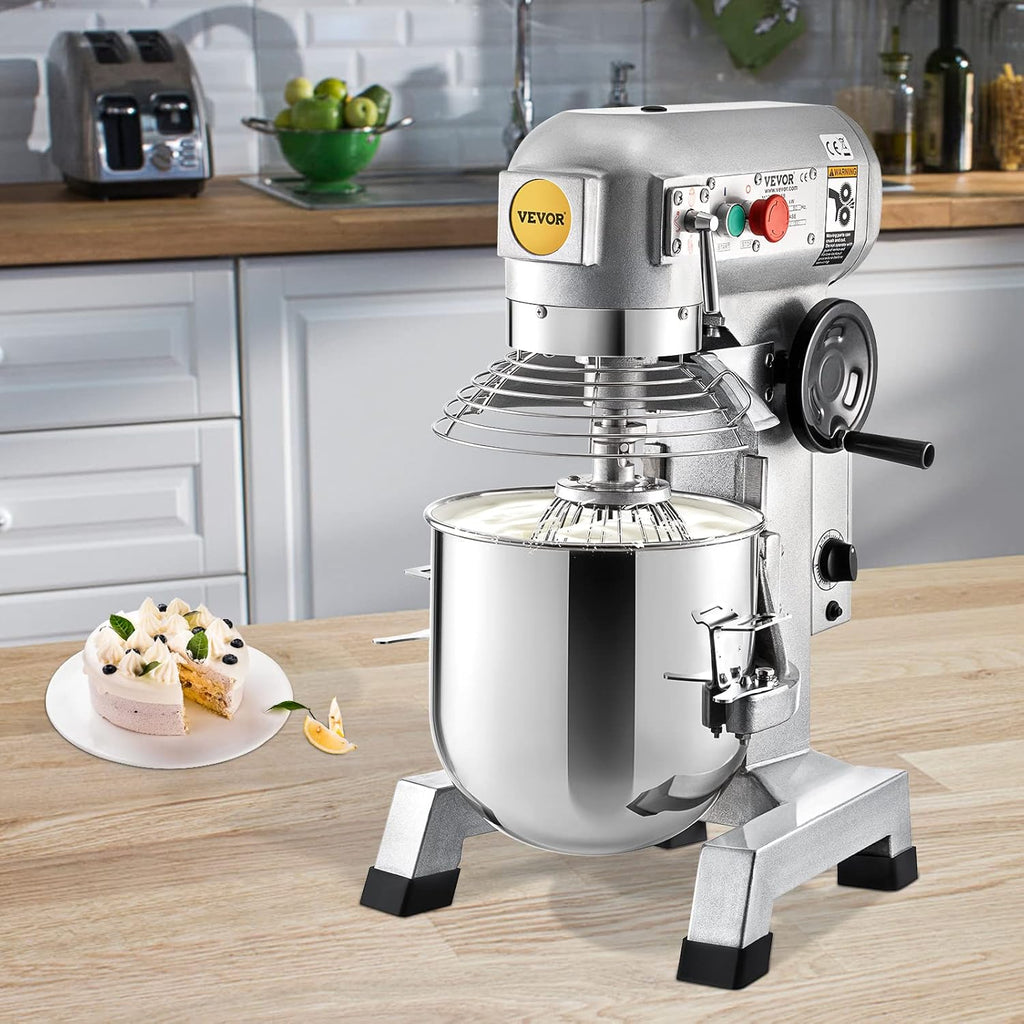 Commercial Food Mixer 10Qt Stainless Steel Bowl 450W 3 Speeds Q496