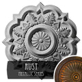 20 1/4x22OD x 1 1/2x22P Ceiling Medallion Hand-Painted Rust T80767
