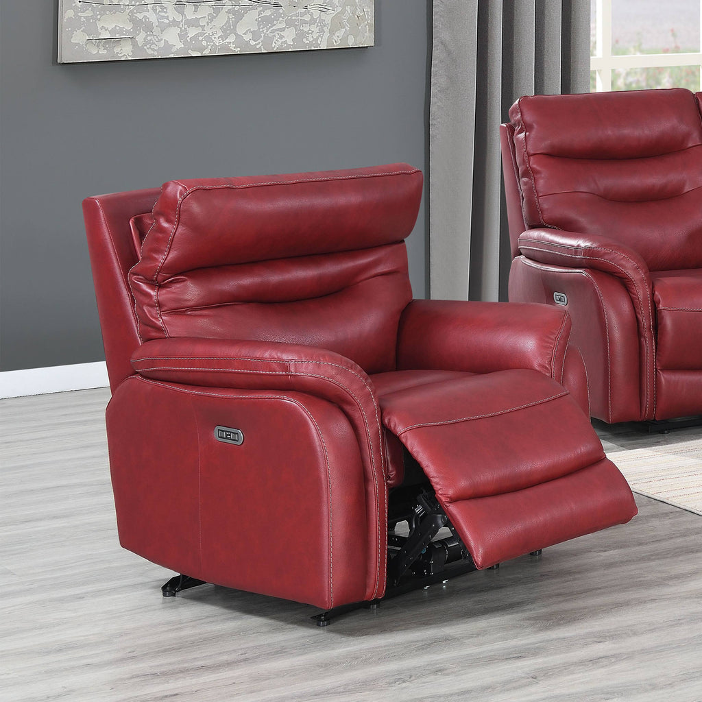 Dark Red Power Recliner Chair Y442956