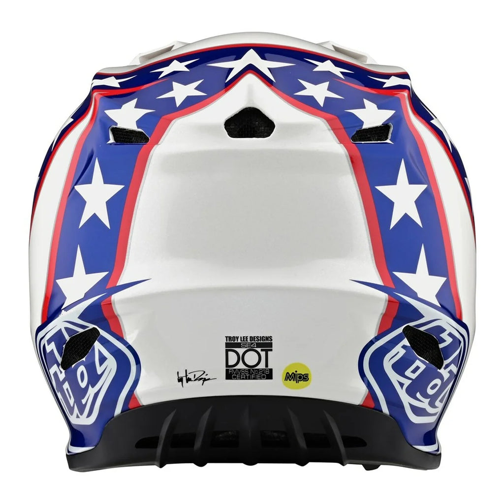 White/Blue Large Full Face Motocross Helmet J2873