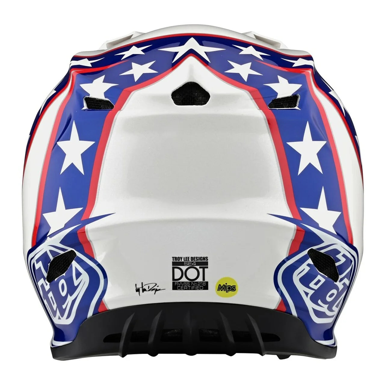 White/Blue Large Full Face Motocross Helmet J2873
