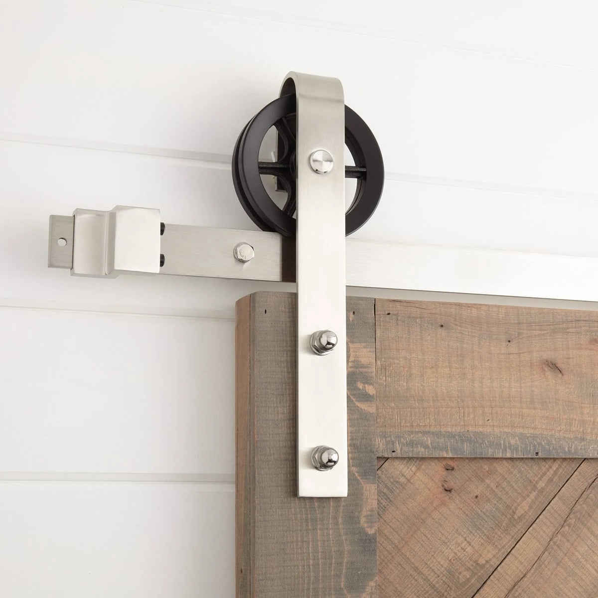 Ando Barn Door Hardware Kit with Soft Close in Stainless Steel L3942