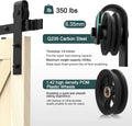 8FT Heavy Duty Sliding Door Hardware with 12 Handle & Floor Guide Q325