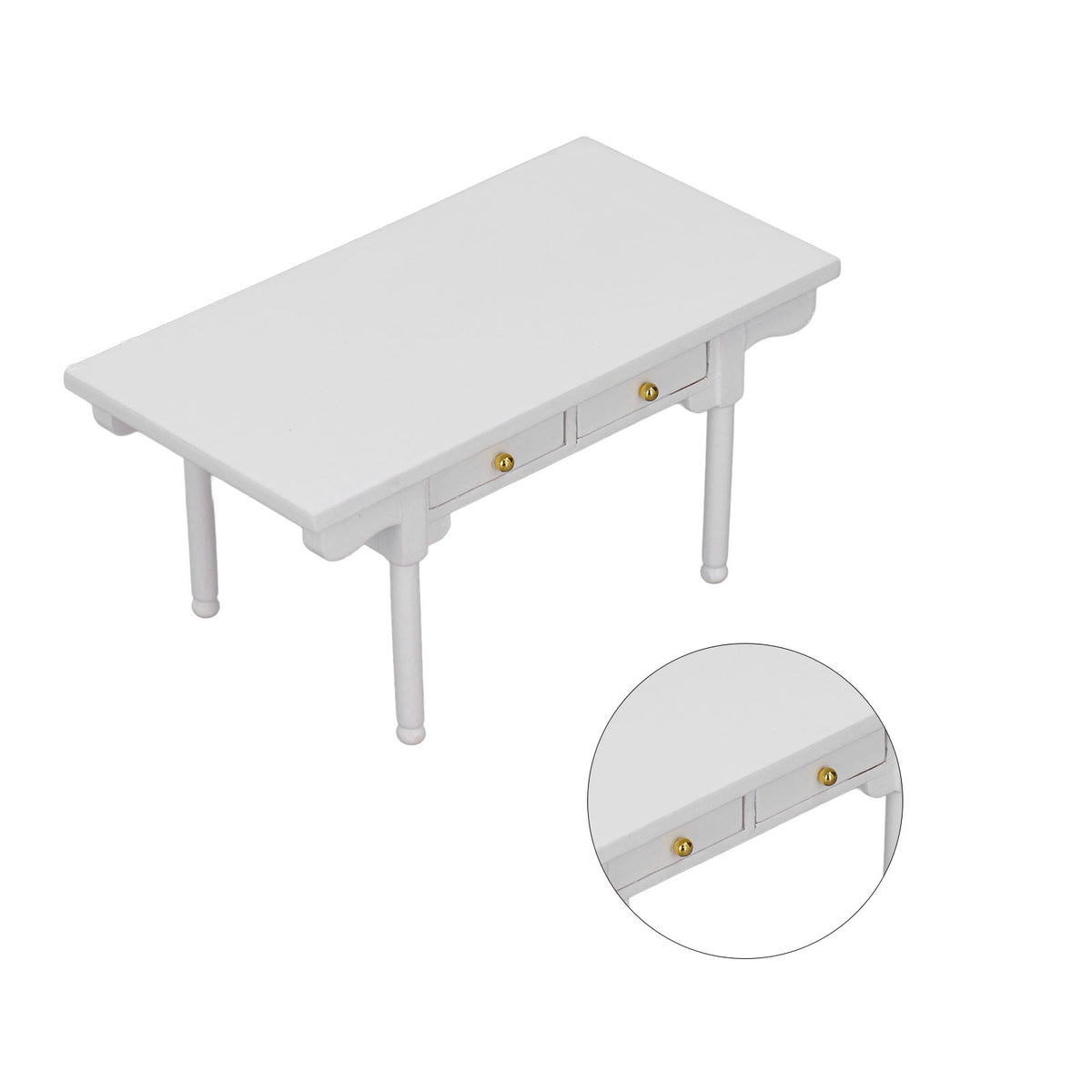 12 Desk Wooden Miniature Table Dollhouse Furniture W870