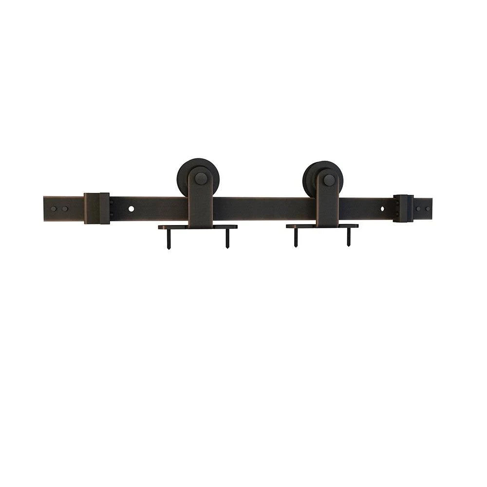 Aged Bronze Sliding Barn Door Track and Fitting Set T3835