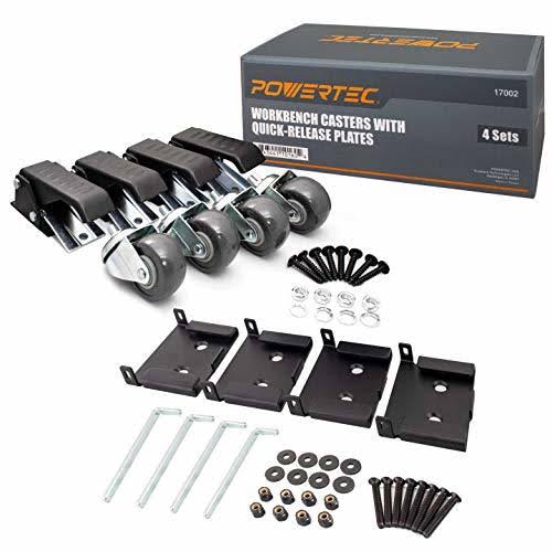 Workbench Casters with Quick-Release Plates, 4 Sets K884