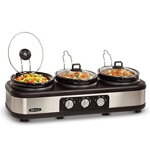 Stainless Steel Triple Slow Cooker and Buffet Server 3 x1.5 QT X478145