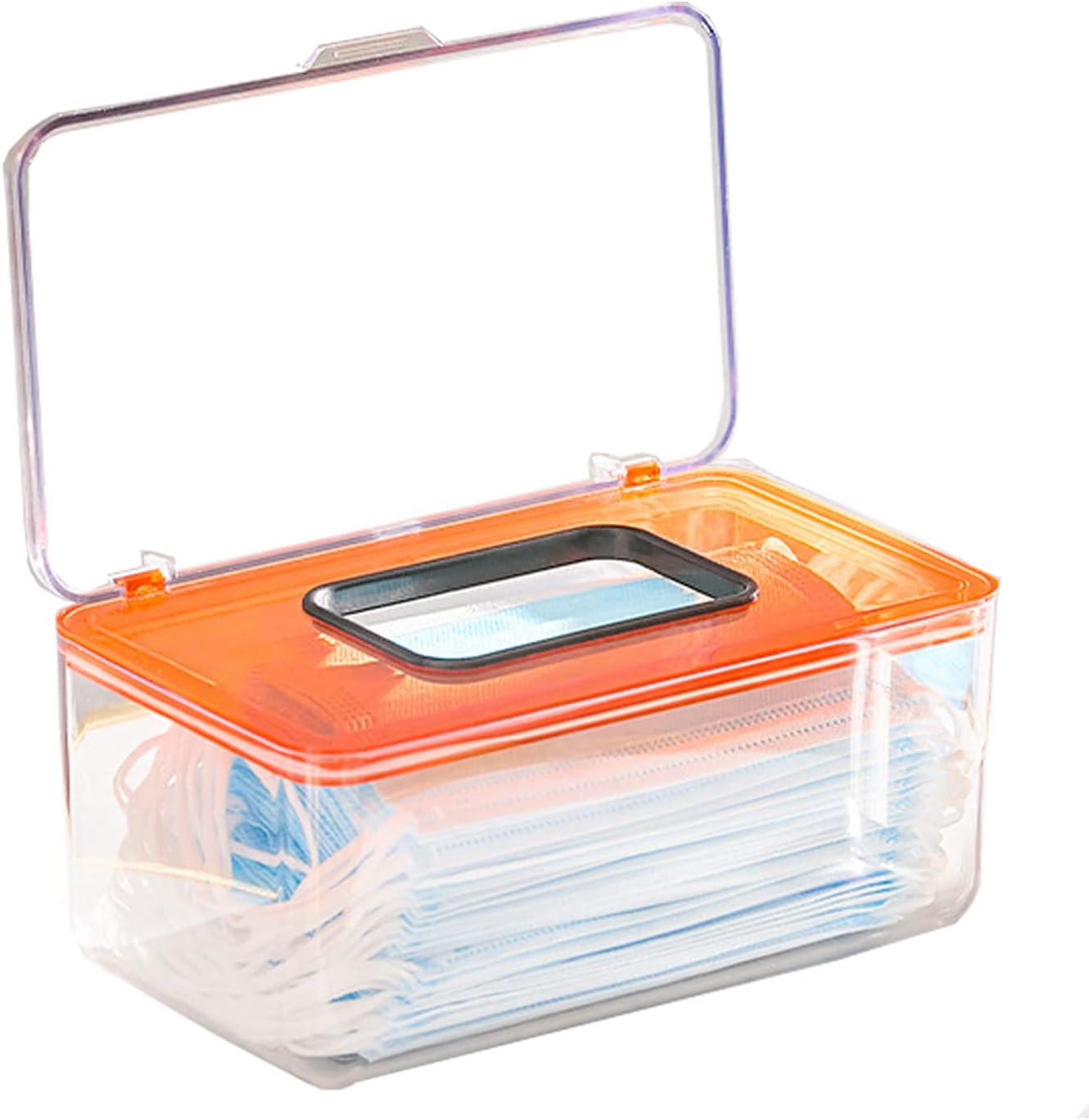 Blue Mask Storage Box with Lid Organizer T73104