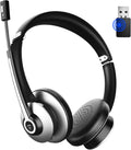 Wireless On Ear Bluetooth Headset with Microphone, USB Audio Dongle, Pack of 2 E559