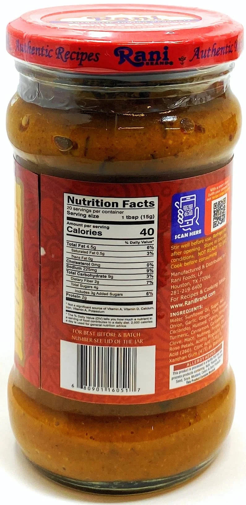 Biryani Masala Curry Paste 10.5oz Glass Jar, Pack of 5+1 E60700