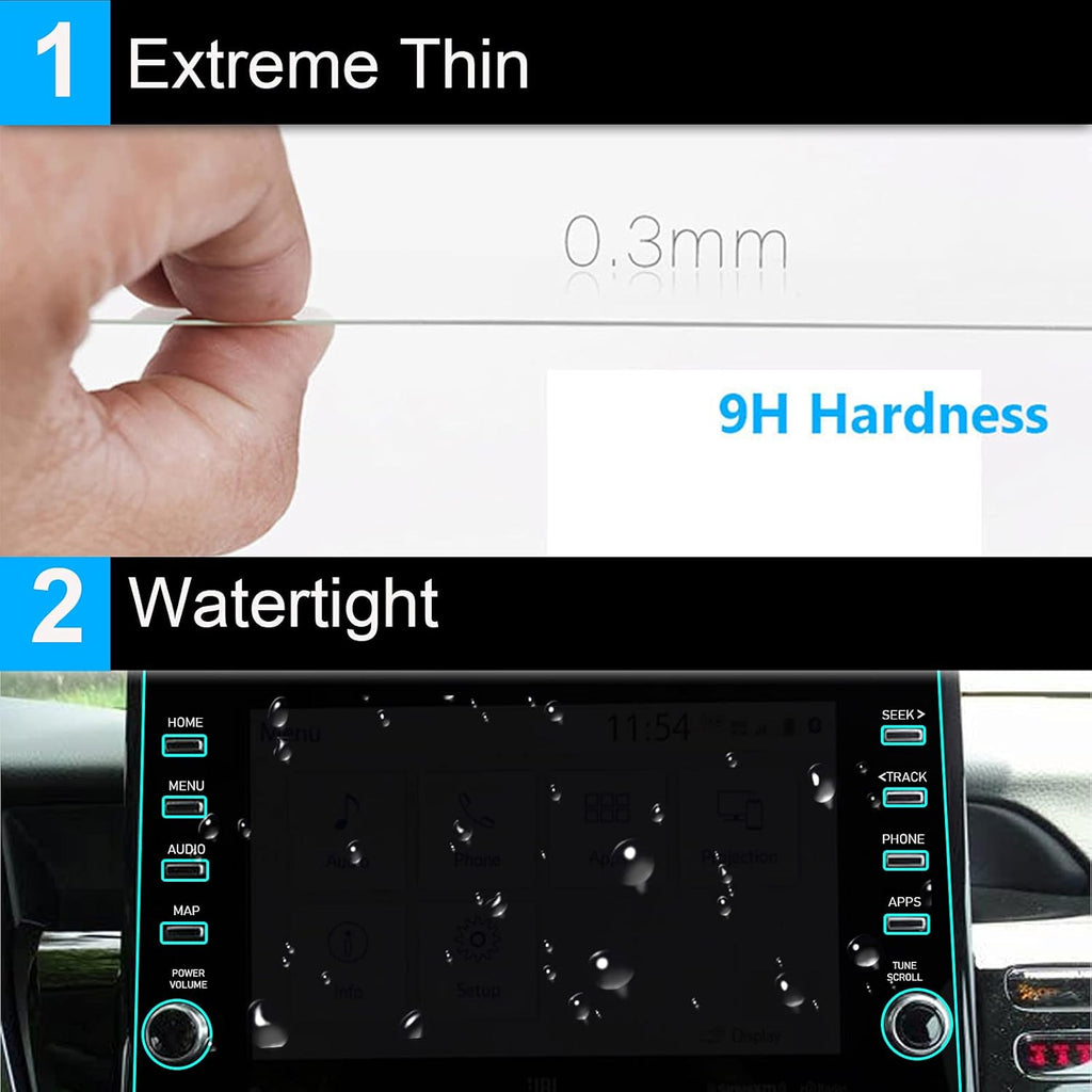 9-Inch Tempered Glass Screen Protector Pack of 2 B370