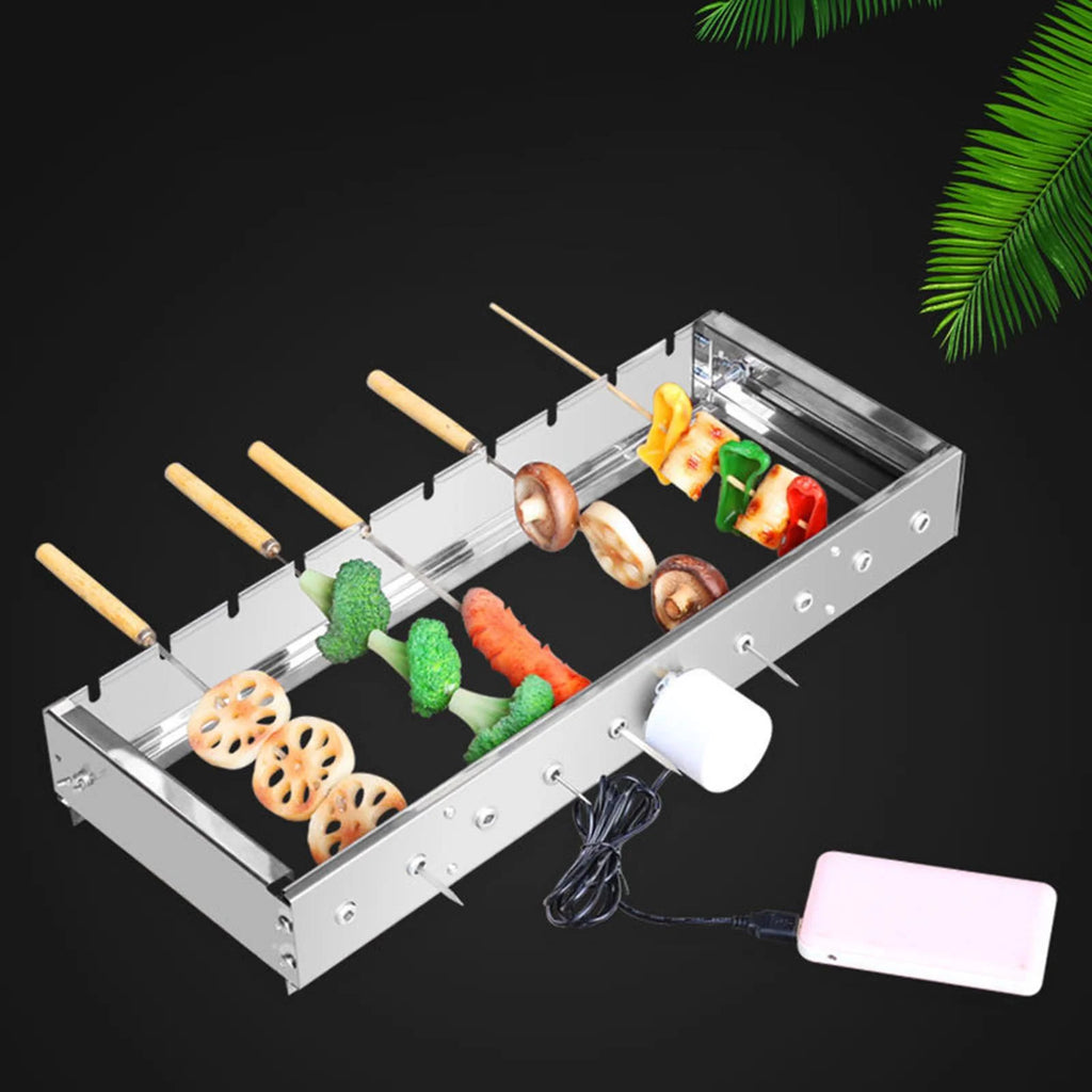 60cm Adjustable Width Rolling Heavy Duty BBQ Grill J949