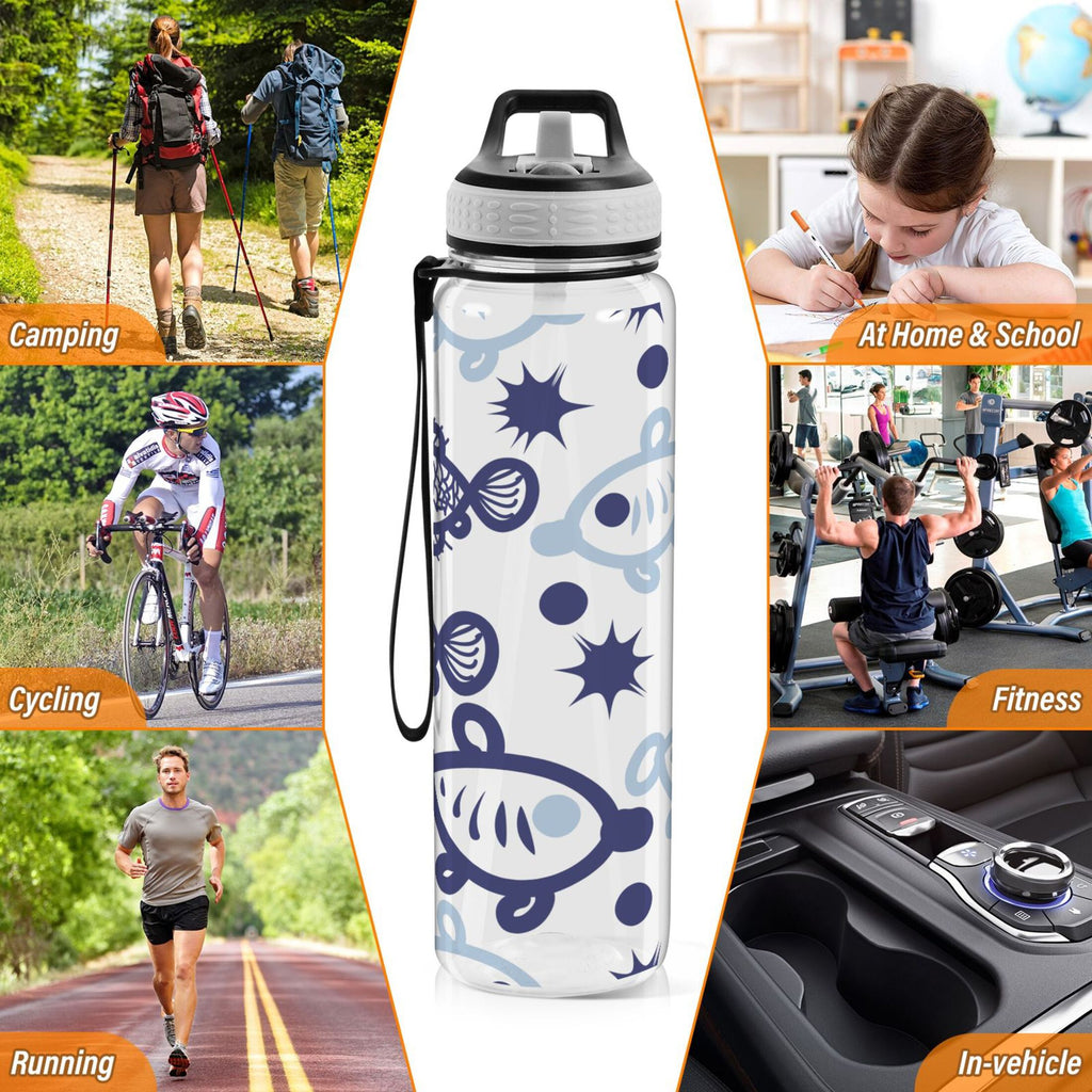 32oz Tritan Leakproof Clear Sports Water Bottle U133