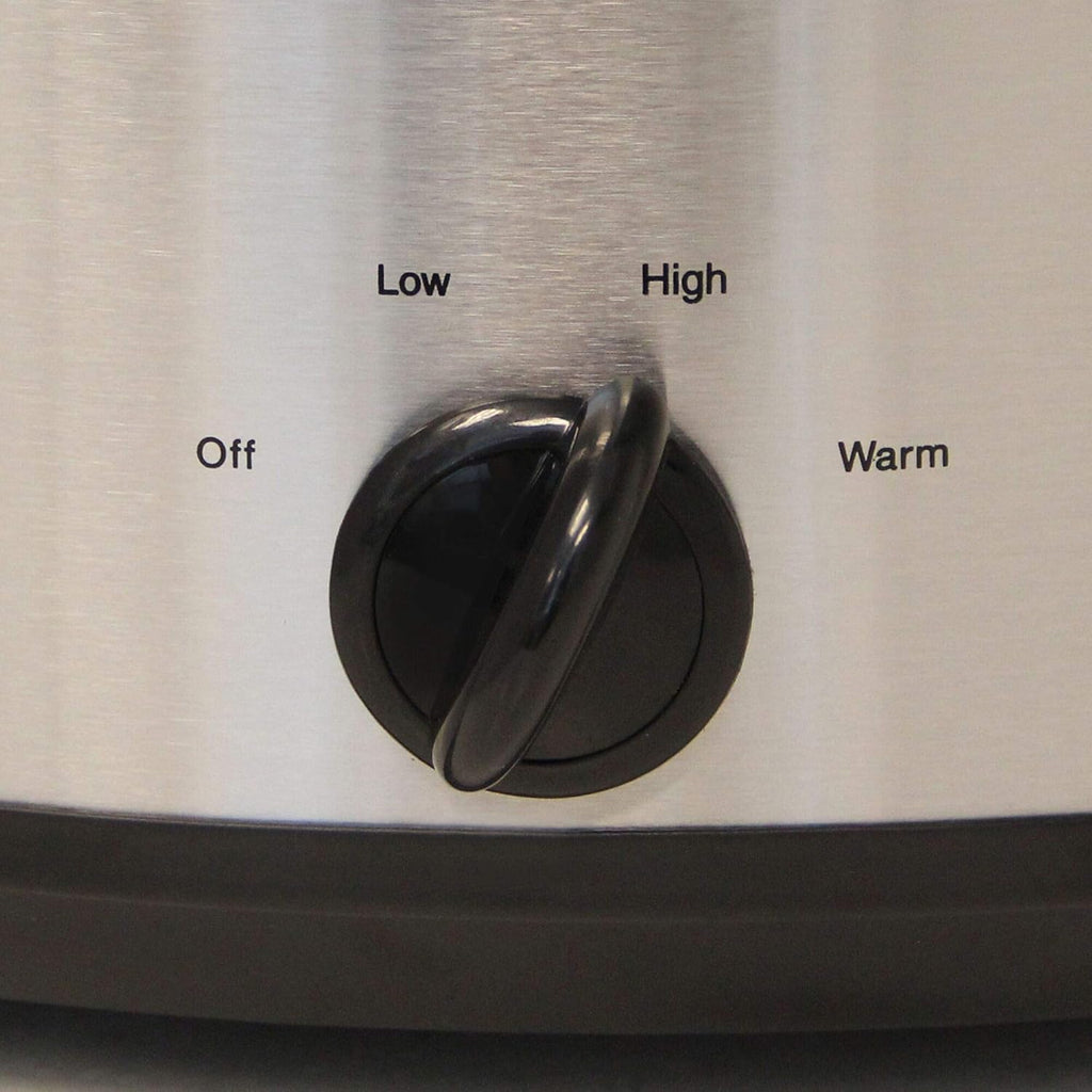 6-Quart Silver Manual Slow Cooker with Glass Lid A917479