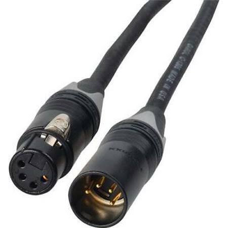 12V DC Power Cable 4-Pin XLR-M to 4-Pin XLR-F - 10 Foot L73792